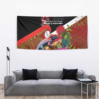 Aotearoa Toitu Te Tiriti Tapestry Waitangi-Honour The Treaty NZ Tuatara and Plants LT03 - Polynesian Pride
