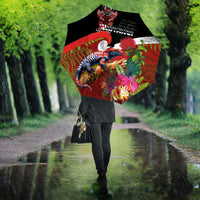 Aotearoa Toitu Te Tiriti Umbrella Waitangi-Honour The Treaty NZ Tuatara and Plants LT03 - Polynesian Pride
