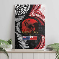 Tonga and New Zealand ANZAC Day Canvas Wall Art Gallipoli Lest We Forget Ngatu Art Tribal and Maori Tattoo with Fern LT03 - Polynesian Pride