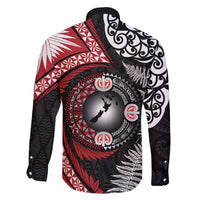 Tonga and New Zealand Together Family Matching Short Sleeve Bodycon Dress and Hawaiian Shirt Ngatu Art Tribal Maori Tattoo and Silver Fern LT03 - Polynesian Pride
