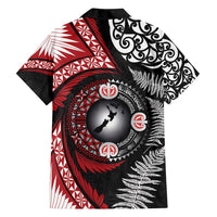 Tonga and New Zealand Together Family Matching Tank Maxi Dress and Hawaiian Shirt Ngatu Art Tribal Maori Tattoo and Silver Fern LT03 - Polynesian Pride