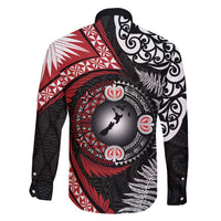 Tonga and New Zealand Together Family Matching Tank Maxi Dress and Hawaiian Shirt Ngatu Art Tribal Maori Tattoo and Silver Fern LT03 - Polynesian Pride