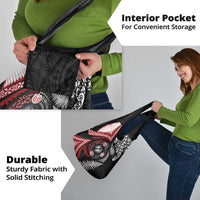 Tonga and New Zealand Together Grocery Bag Ngatu Art Tribal Maori Tattoo and Silver Fern