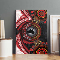 Tonga and Australia Together Canvas Wall Art Ngatu Art Tribal Aboriginal Tattoo Pattern