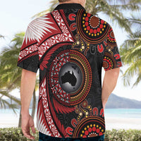 Tonga and Australia Together Hawaiian Shirt Ngatu Art Tribal Aboriginal Tattoo Pattern