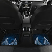 New Zealand Maori Matariki Car Mats Hongi Kiwi Bird and Silver Fern LT03 Set 2pcs - Back Blue - Polynesian Pride