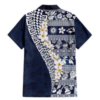 Hawaii Plumeria Tribal Vintage Family Matching Mermaid Dress and Hawaiian Shirt Special Blue