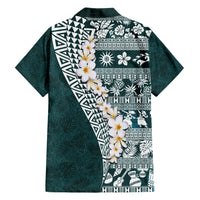 Hawaii Plumeria Tribal Vintage Hawaiian Shirt Special Turquoise