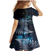 New Zealand Tui Bird Family Matching Mermaid Dress and Hawaiian Shirt Matariki Poetry Pattern Galaxy Style LT03 - Polynesian Pride