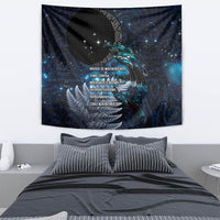 New Zealand Tui Bird Tapestry Matariki Poetry Pattern Galaxy Style