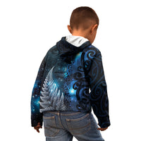 New Zealand Matariki Kid Hoodie The Tribal Maori Face and Silver Fern