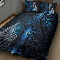 New Zealand Matariki Quilt Bed Set The Tribal Maori Face and Silver Fern