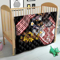 United States and American Samoa Together Quilt Bald Eagle and Polynesian Traditional Culture with Plumeria LT03 - Polynesian Pride