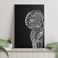 Hawaiian Traditional Tattoos Canvas Wall Art Kakau Tribal Tropical Plant Motif Black Color LT03 - Polynesian Pride
