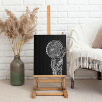 Hawaiian Traditional Tattoos Canvas Wall Art Kakau Tribal Tropical Plant Motif Black Color LT03 - Polynesian Pride