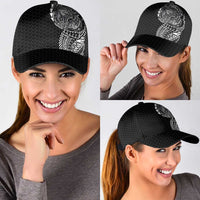 Hawaiian Traditional Tattoos Classic Cap Kakau Tribal Tropical Plants Motif Black Color LT03 - Polynesian Pride