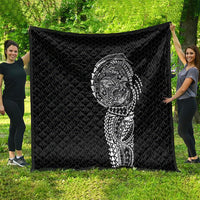 Hawaiian Traditional Tattoos Quilt Kakau Tribal Tropical Plant Motif Black Color LT03 - Polynesian Pride