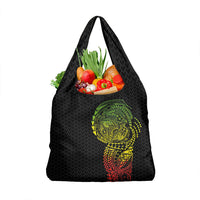 Hawaiian Traditional Tattoos Grocery Bag Kakau Tribal Tropical Plant Motif Kanaka Maoli Flag Color Inspired LT03 1-pack One Size Multicolor - Polynesian Pride