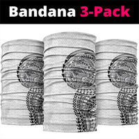Hawaiian Traditional Tattoos Neck Gaiter Kakau Tribal Tropical Plant Motif White Color LT03 package One Size: 25*50cm White - Polynesian Pride