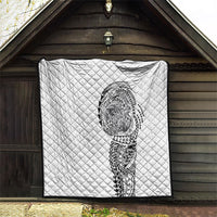 Hawaiian Traditional Tattoos Quilt Kakau Tribal Tropical Plant Motif White Color LT03 - Polynesian Pride