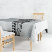 Hawaiian Traditional Tattoos Tablecloth Kakau Tribal Tropical Plant Motif White Color LT03 - Polynesian Pride