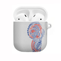 Hawaiian Traditional Tattoos AirPods Case Kakau Tribal Tropical Plant Motif Hawaii Flag Color Inspired