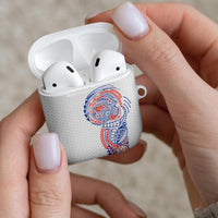 Hawaiian Traditional Tattoos AirPods Case Kakau Tribal Tropical Plant Motif Hawaii Flag Color Inspired
