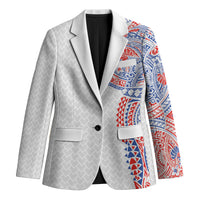 Hawaiian Traditional Tattoos Blazer Kakau Tribal Tropical Plant Motif Hawaii Flag Color Inspired
