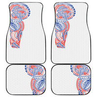 Hawaiian Traditional Tattoos Car Mats Kakau Tribal Tropical Plant Motif Hawaii Flag Color Inspired