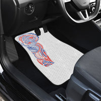Hawaiian Traditional Tattoos Car Mats Kakau Tribal Tropical Plant Motif Hawaii Flag Color Inspired