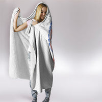 Hawaiian Traditional Tattoos Hooded Blanket Kakau Tribal Tropical Plant Motif Hawaii Flag Color Inspired LT03 - Polynesian Pride