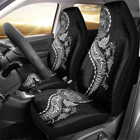 Hawaiian Kakau Tribal Sea Animals Tattoos Car Seat Cover Black Color