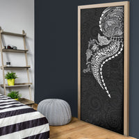Hawaiian Kakau Tribal Sea Animals Tattoos Door Cover Black Color LT03 - Polynesian Pride