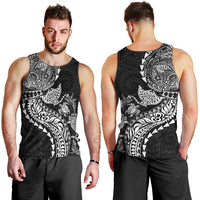 Hawaiian Kakau Tribal Sea Animals Tattoos Men Tank Top Black Color LT03 - Polynesian Pride