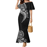 Hawaiian Kakau Tribal Sea Animals Tattoos Mermaid Dress Black Color LT03 Women Black - Polynesian Pride
