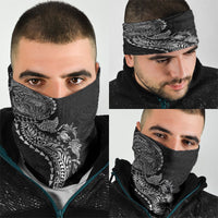 Hawaiian Kakau Tribal Sea Animals Tattoos Neck Gaiter Black Color