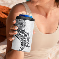 Hawaiian Kakau Tribal Sea Animals Tattoos 4 in 1 Can Cooler Tumbler White Color LT03 - Polynesian Pride