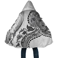 Hawaiian Kakau Tribal Sea Animals Tattoos Cloak White Color
