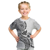 Hawaiian Kakau Tribal Sea Animals Tattoos Kid T Shirt White Color LT03 White - Polynesian Pride