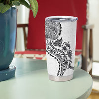 Hawaiian Kakau Tribal Sea Animals Tattoos Tumbler Cup White Color LT03 - Polynesian Pride