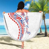 Hawaiian Kakau Tribal Sea Animals Tattoos Beach Blanket Hawaii Flag Color Inspired LT03 - Polynesian Pride