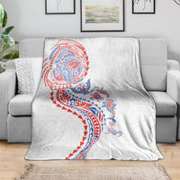 Hawaiian Kakau Tribal Sea Animals Tattoos Blanket Hawaii Flag Color Inspired LT03 - Polynesian Pride
