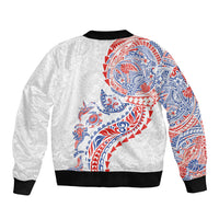 Hawaiian Kakau Tribal Sea Animals Tattoos Bomber Jacket Hawaii Flag Color Inspired LT03 - Polynesian Pride