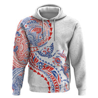 Hawaiian Kakau Tribal Sea Animals Tattoos Hoodie Hawaii Flag Color Inspired