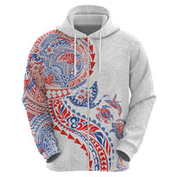 Hawaiian Kakau Tribal Sea Animals Tattoos Hoodie Hawaii Flag Color Inspired