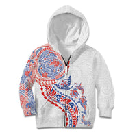 Hawaiian Kakau Tribal Sea Animals Tattoos Kid Hoodie Hawaii Flag Color Inspired
