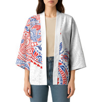 Hawaiian Kakau Tribal Sea Animals Tattoos Kimono Hawaii Flag Color Inspired LT03 - Polynesian Pride