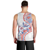 Hawaiian Kakau Tribal Sea Animals Tattoos Men Tank Top Hawaii Flag Color Inspired LT03 - Polynesian Pride
