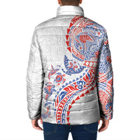 Hawaiian Kakau Tribal Sea Animals Tattoos Padded Jacket Hawaii Flag Color Inspired LT03 - Polynesian Pride
