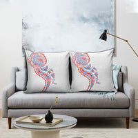 Hawaiian Kakau Tribal Sea Animals Tattoos Pillow Cover Hawaii Flag Color Inspired